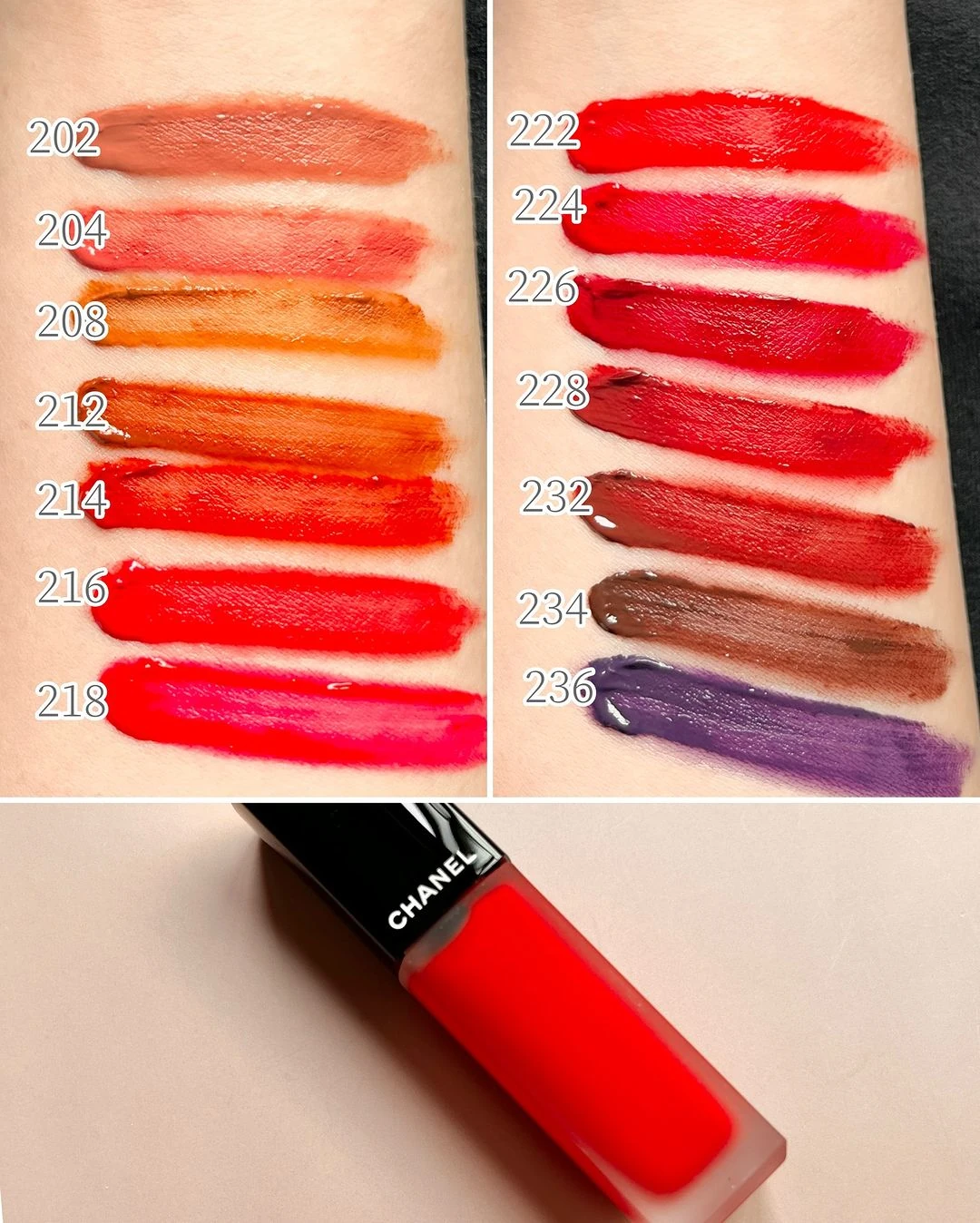 chanel-autunno-2024-rouge-allure-ink-swatches