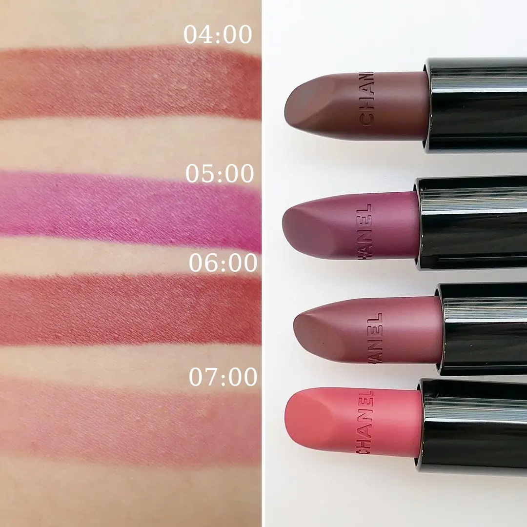 Chanel-Rouge-Allure-Velvet-Nuit-Blanche-swatches-colori